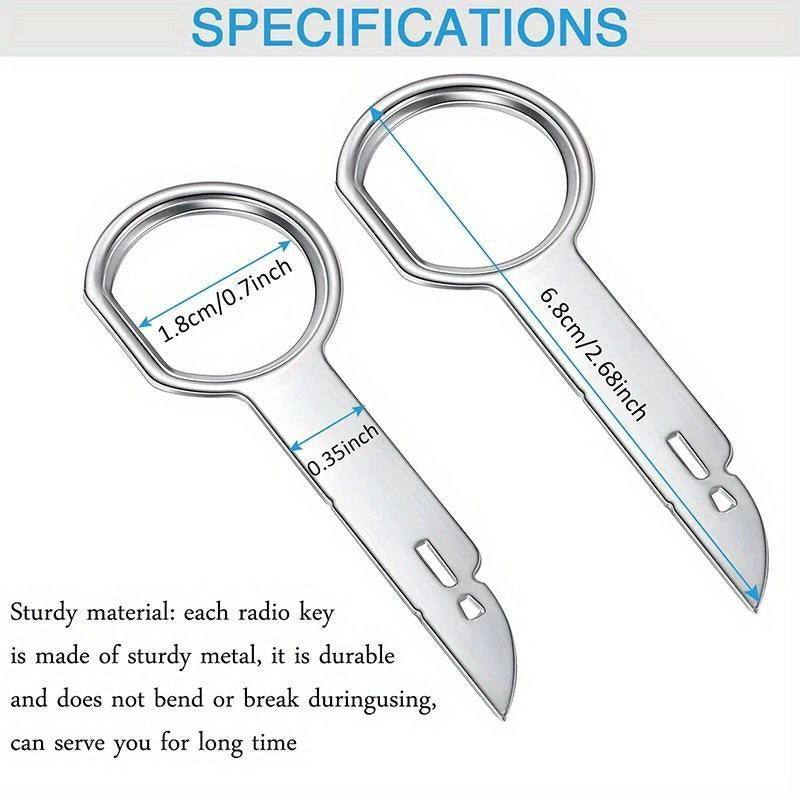 8-Piece Radio Removal Tool Set - Universal Car Stereo Installation Kit