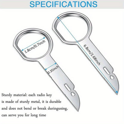 8-Piece Radio Removal Tool Set - Universal Car Stereo Installation Kit