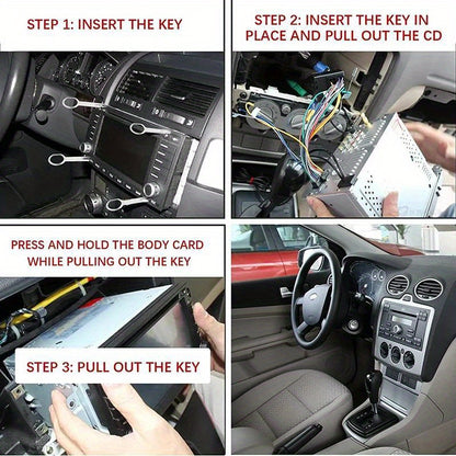 8-Piece Radio Removal Tool Set - Universal Car Stereo Installation Kit