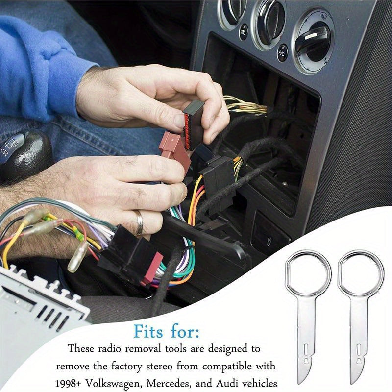 8-Piece Radio Removal Tool Set - Universal Car Stereo Installation Kit