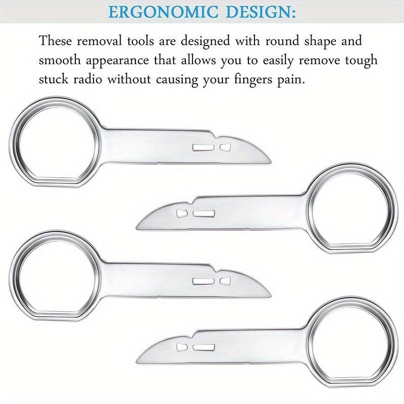 8-Piece Radio Removal Tool Set - Universal Car Stereo Installation Kit