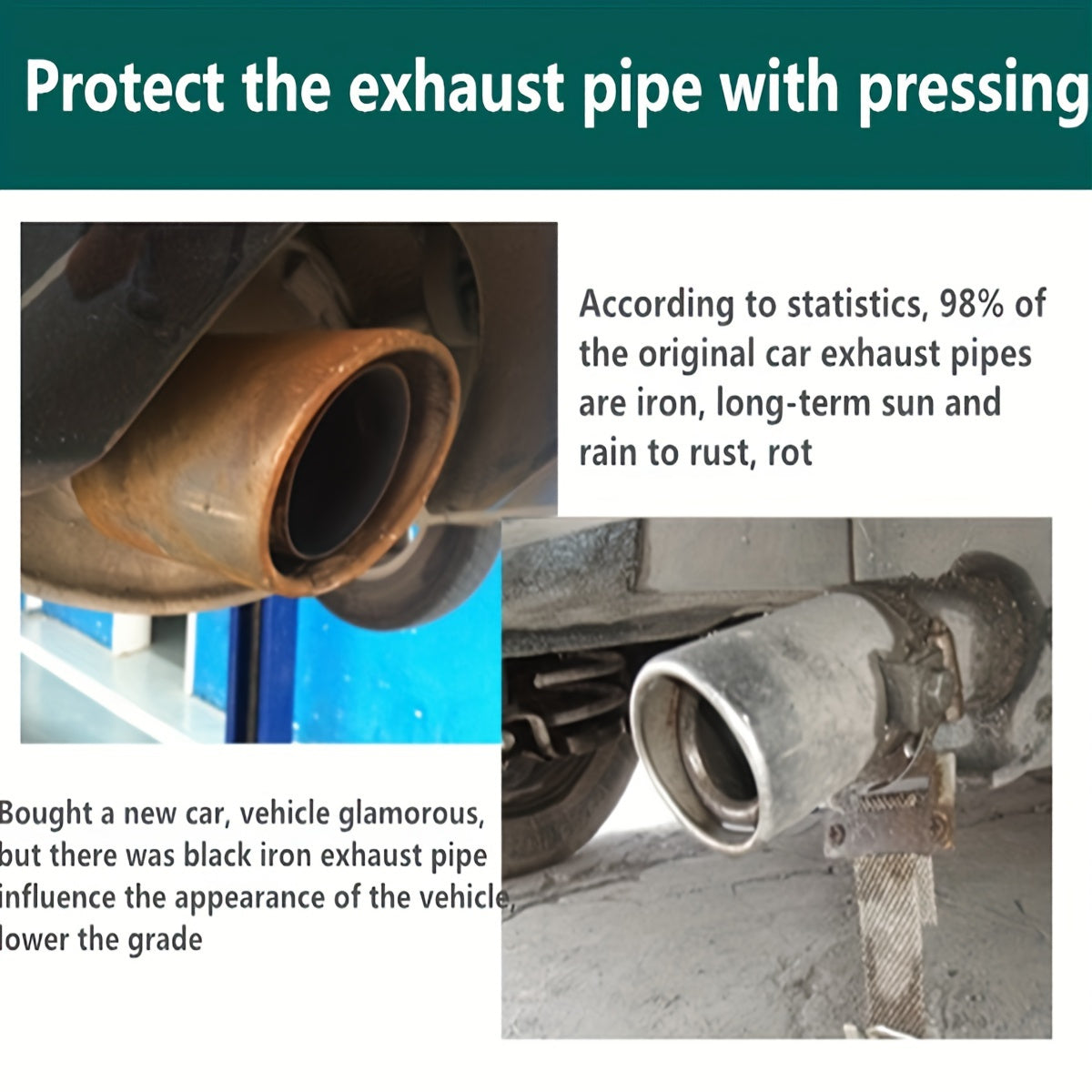 BMW VW Aluminum Exhaust Tips 2.76 Inch - Dual Pack Rust-Resistant Performance Upgrade