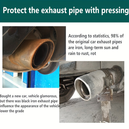 BMW VW Aluminum Exhaust Tips 2.76 Inch - Dual Pack Rust-Resistant Performance Upgrade