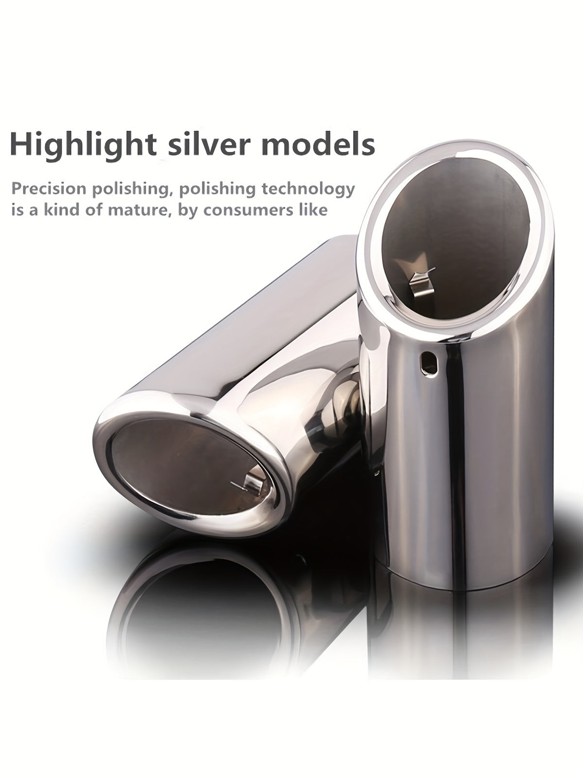 BMW VW Aluminum Exhaust Tips 2.76 Inch - Dual Pack Rust-Resistant Performance Upgrade