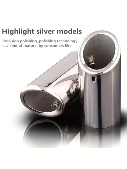 BMW VW Aluminum Exhaust Tips 2.76 Inch - Dual Pack Rust-Resistant Performance Upgrade
