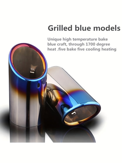 BMW VW Aluminum Exhaust Tips 2.76 Inch - Dual Pack Rust-Resistant Performance Upgrade