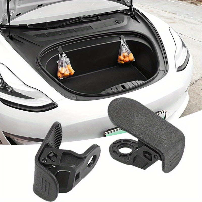 Tesla Model 3 Front Trunk Hooks (2017-2020) - 2pcs ABS Car Organizer Kit