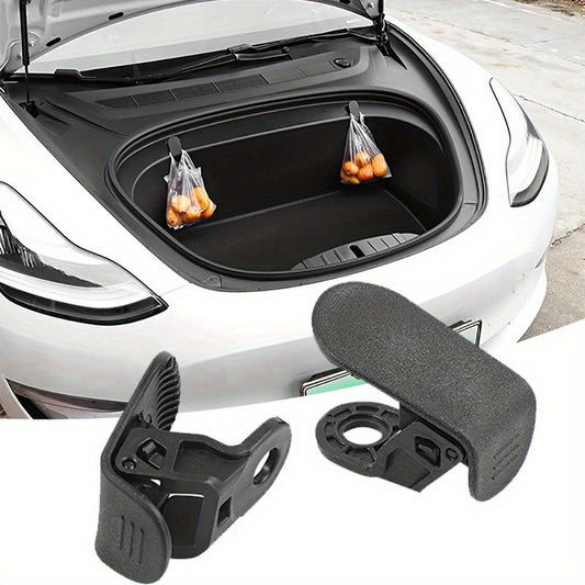 Tesla Model 3 Front Trunk Hooks (2017-2020) - 2pcs ABS Car Organizer Kit