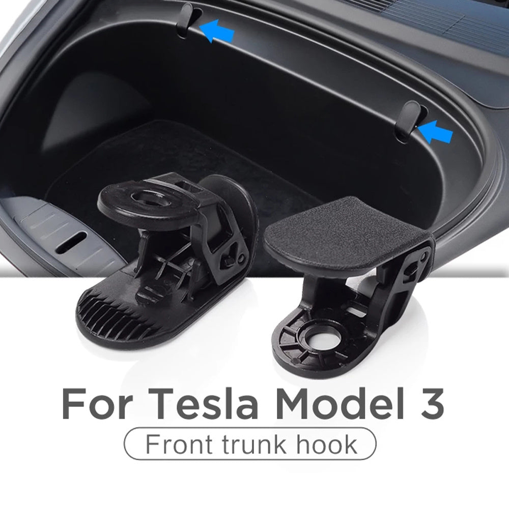 Tesla Model 3 Front Trunk Hooks (2017-2020) - 2pcs ABS Car Organizer Kit
