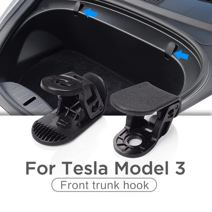 Tesla Model 3 Front Trunk Hooks (2017-2020) - 2pcs ABS Car Organizer Kit