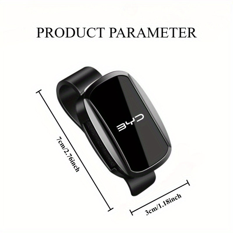 BYD Sun Visor Organizer with Glasses Holder - Heavy-Duty ABS Storage