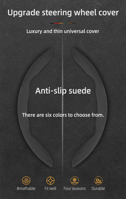 Audi Ultra-Thin Steering Wheel Cover - Non-Slip Snap-On Installation