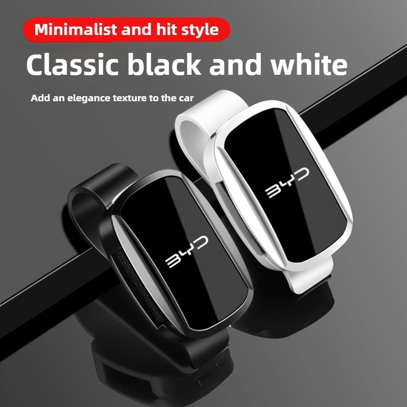 BYD Sun Visor Organizer with Glasses Holder - Heavy-Duty ABS Storage