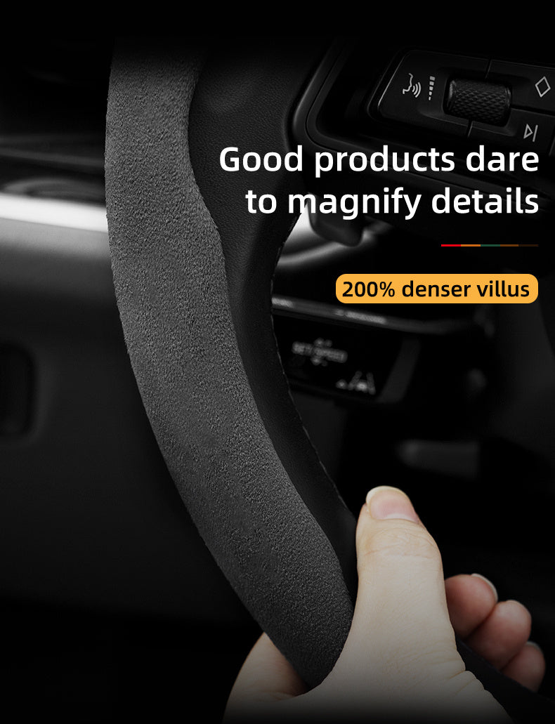 Audi Ultra-Thin Steering Wheel Cover - Non-Slip Snap-On Installation
