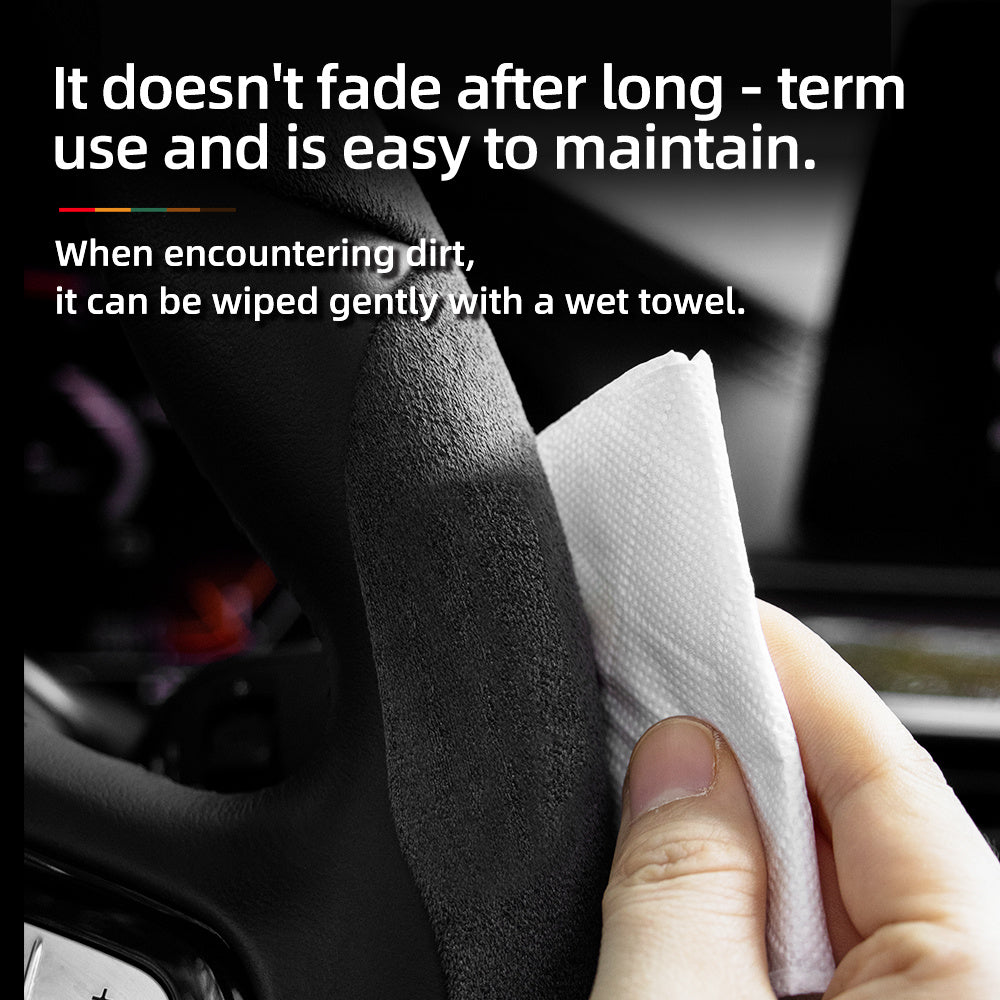 Audi Ultra-Thin Steering Wheel Cover - Non-Slip Snap-On Installation