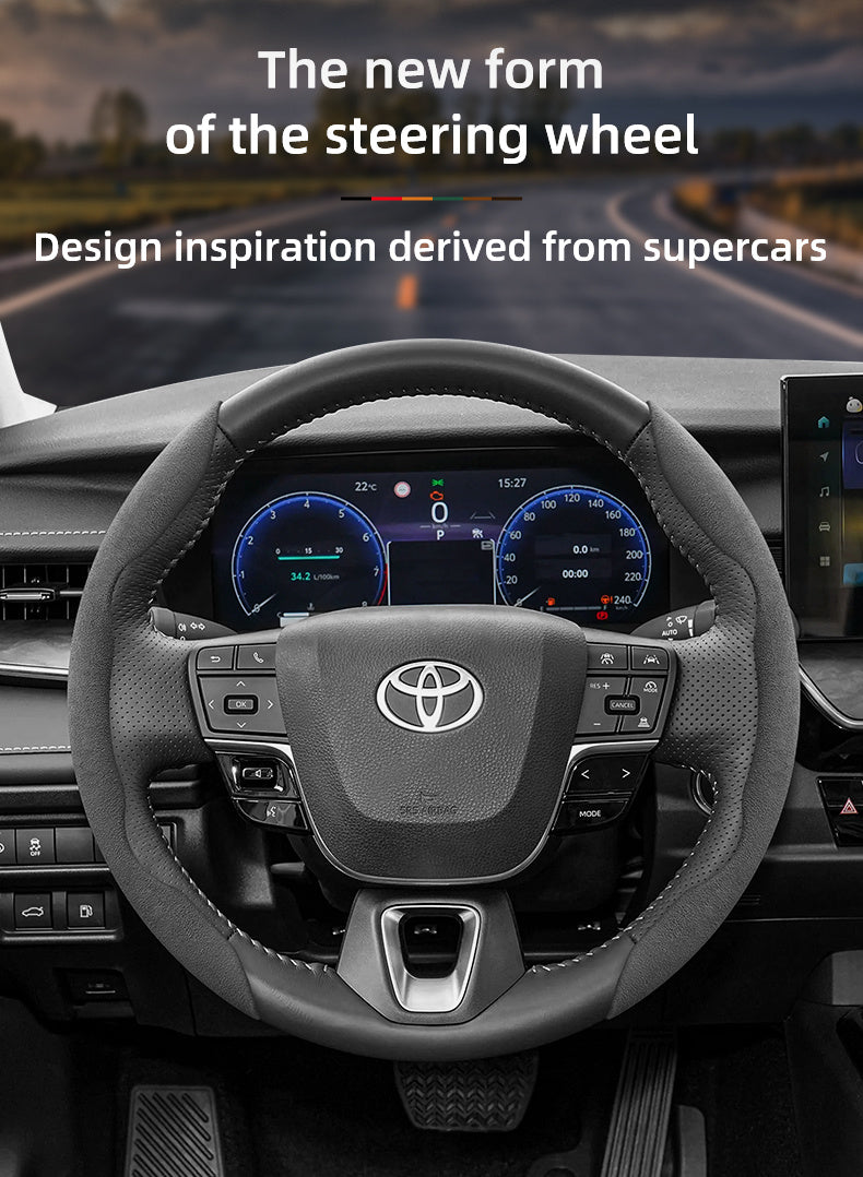 Toyota Winter Fleece Steering Wheel Cover - Ultra-Thin Anti-Slip for RAV4 Camry Corolla