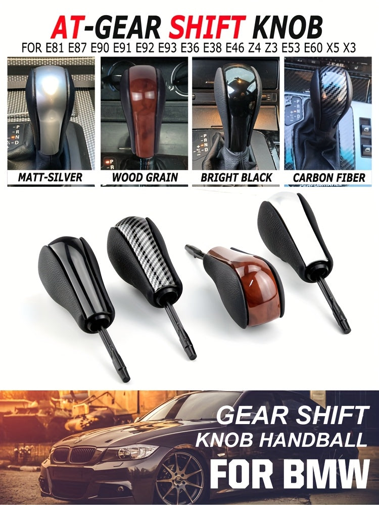 BMW Gear Shift Knob E46 E60 E90 PU Leather ABS Auto Trans