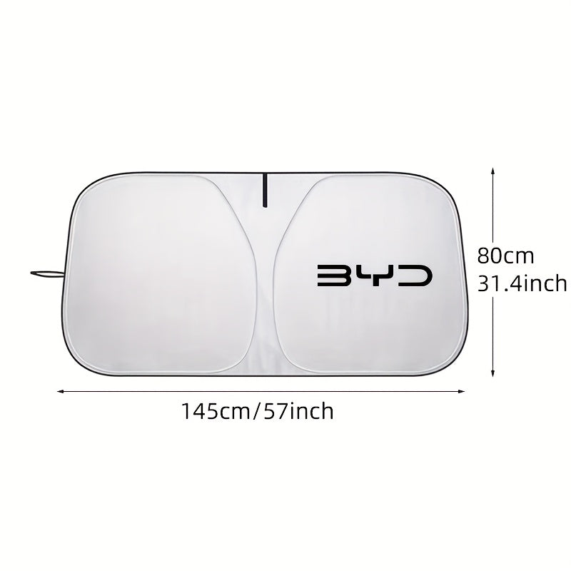BYD Car Sunshades - Model-Specific Heat Insulation & UV Protection Curtains Silvery