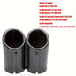 BMW VW Aluminum Exhaust Tips 2.76 Inch - Dual Pack Rust-Resistant Performance Upgrade Carbon Fiber Color