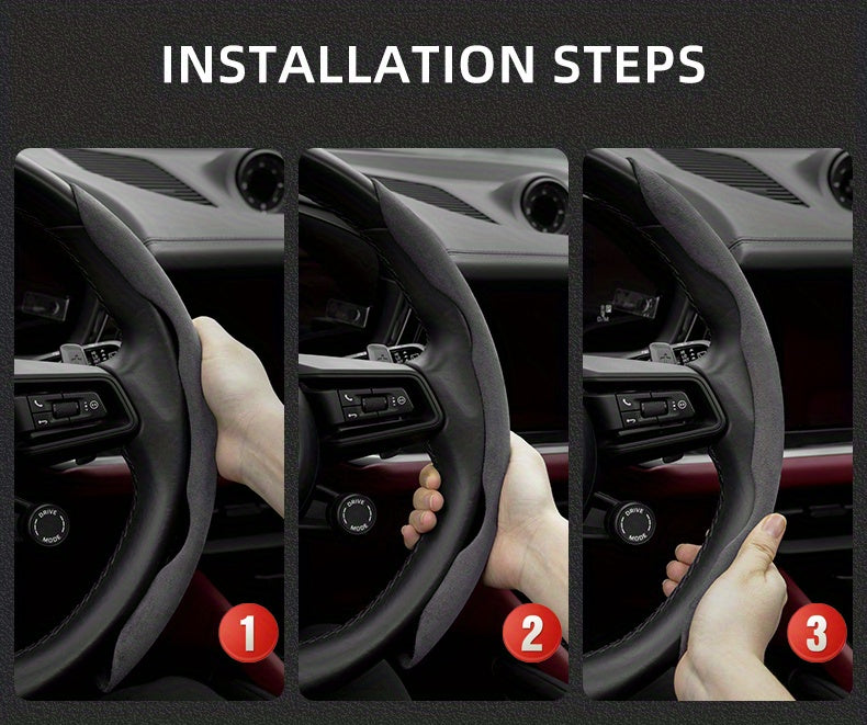 Toyota Winter Fleece Steering Wheel Cover - Ultra-Thin Anti-Slip for RAV4 Camry Corolla