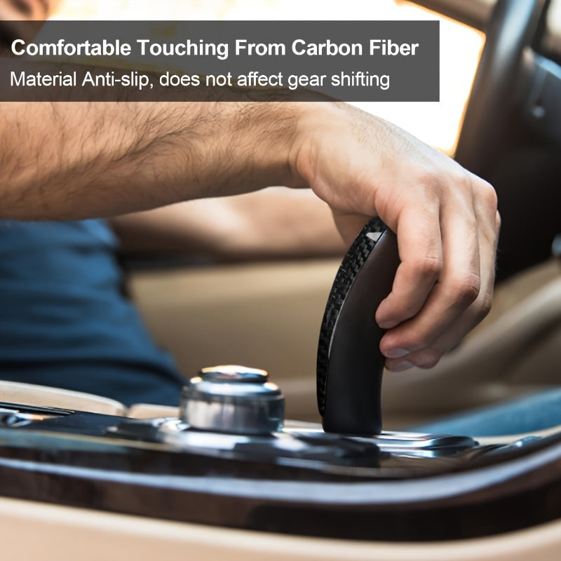BMW Carbon Fiber Gear Shift Knob Cover - Interior Upgrade