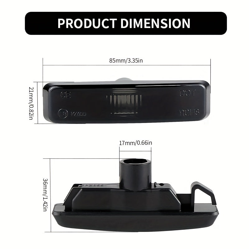 BMW E39 Fender Light Covers - 525i-540i M5 1995-2003 Black 2pcs