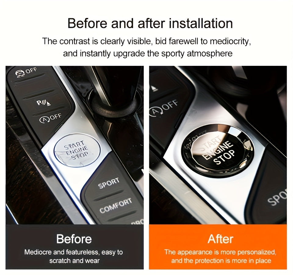 BMW Crystal Start Button Cover - G20-G26 X1-X7 ABS Black Red