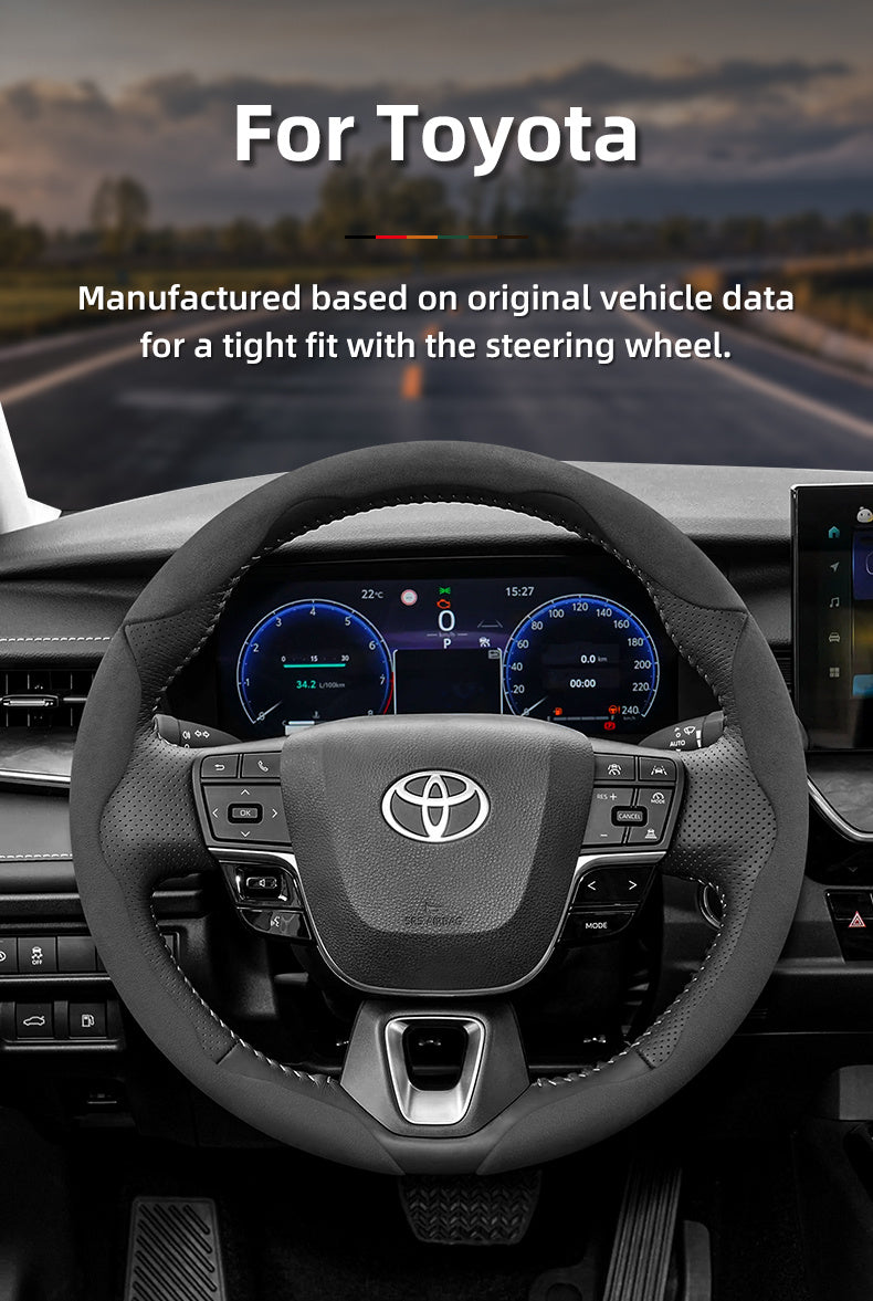 Toyota Winter Fleece Steering Wheel Cover - Ultra-Thin Anti-Slip for RAV4 Camry Corolla
