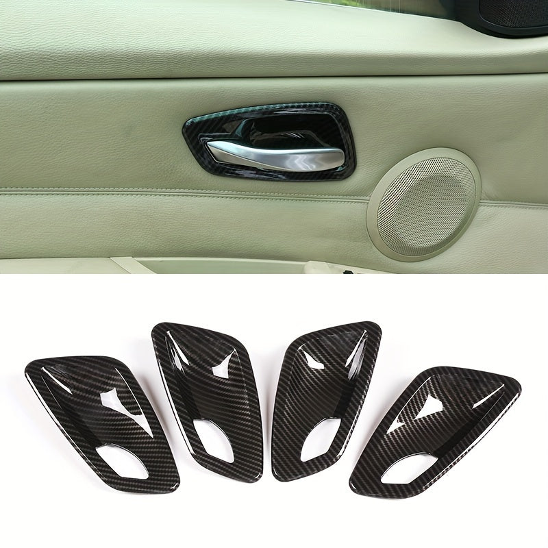 BMW E90 Inner Door Bowl Modification Parts 2005-2012 - Premium ABS Upgrade Kit Carbon Fiber Black
