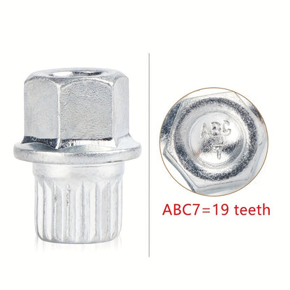 VW Audi Wheel Lock Socket Set - 21 Teeth Anti-Theft Tool ABC7=19 teeth
