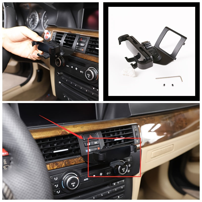 BMW E90 E91 E92 E93 Aluminum Phone Holder Mount - Adjustable Clamp Secure Grip