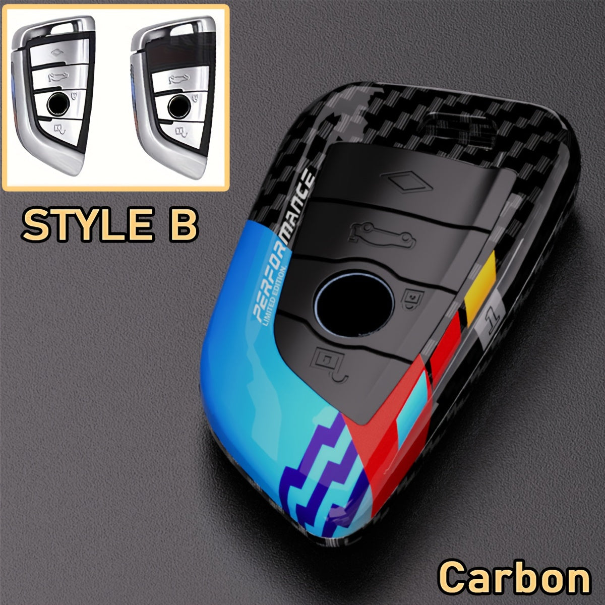 BMW ABS Key Fob Cover - 2-8 Series X1-X6 M2-M8 Protection Carbon-B