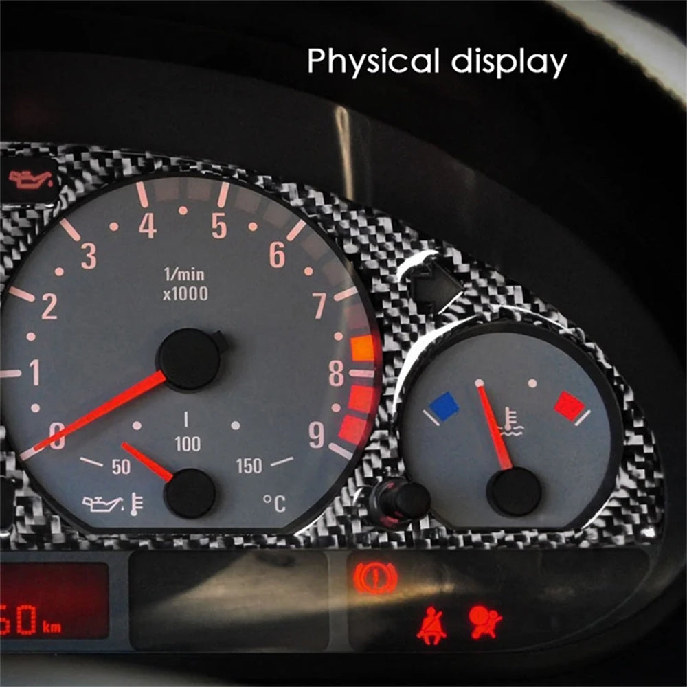 BMW E46 M3 Carbon Fiber Dashboard Sticker 1998-2005 - Realistic Instrument Panel Design
