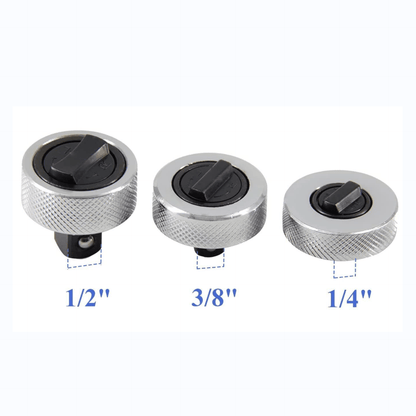 3-Piece Reversible Thumbwheel Ratchet Set - 1/4, 3/8, 1/2 Drive Kit 3pcs