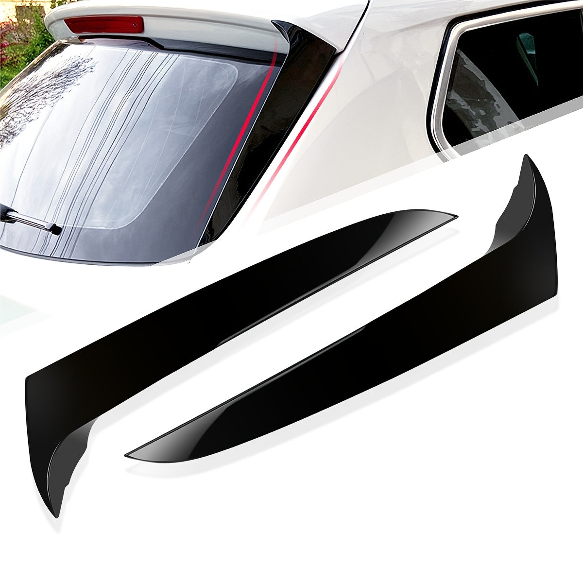 BMW X3 F25 Rear Window Spoiler - Glossy Black ABS Canards
