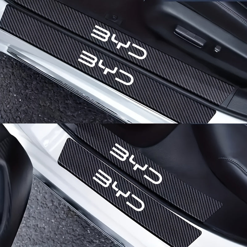 Carbon Fiber Threshold Skids - 5 Pack Non-Slip Anti-Scratch Floor Mats