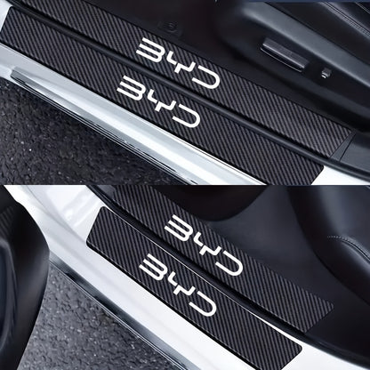 Carbon Fiber Threshold Skids - 5 Pack Non-Slip Anti-Scratch Floor Mats