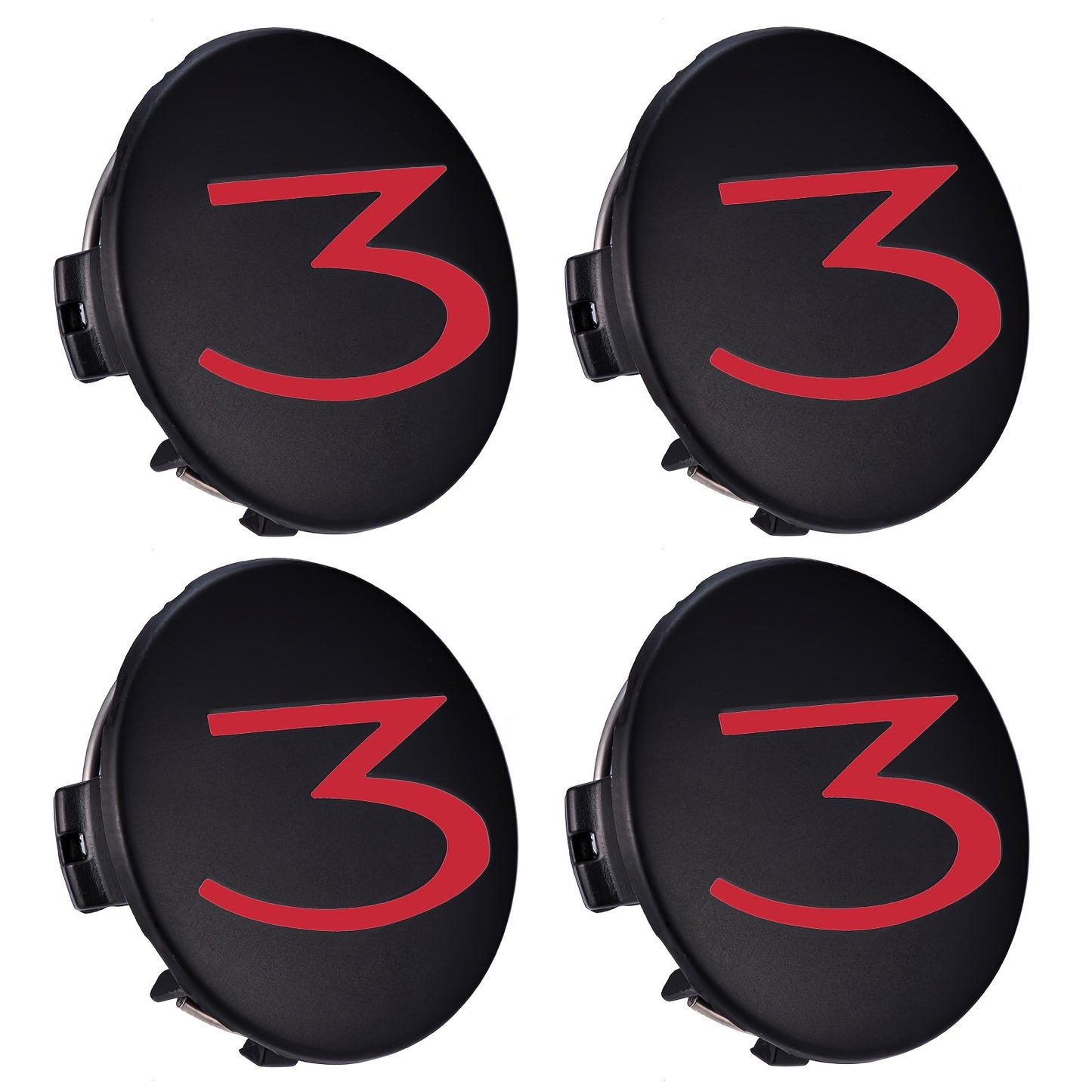 Tesla Model 3/S/X/Y Wheel Hub Caps - 24 Pack Number 3 Logo Center Covers
