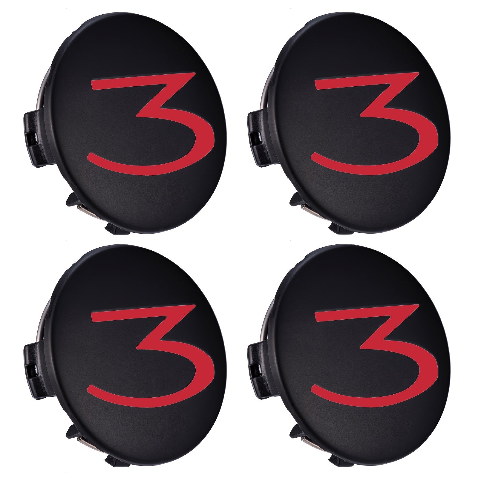 Tesla Model 3/S/X/Y Wheel Hub Caps - 24 Pack Number 3 Logo Center Covers