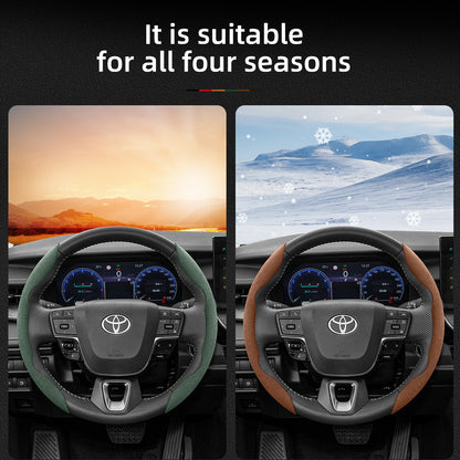 Toyota Winter Fleece Steering Wheel Cover - Ultra-Thin Anti-Slip for RAV4 Camry Corolla