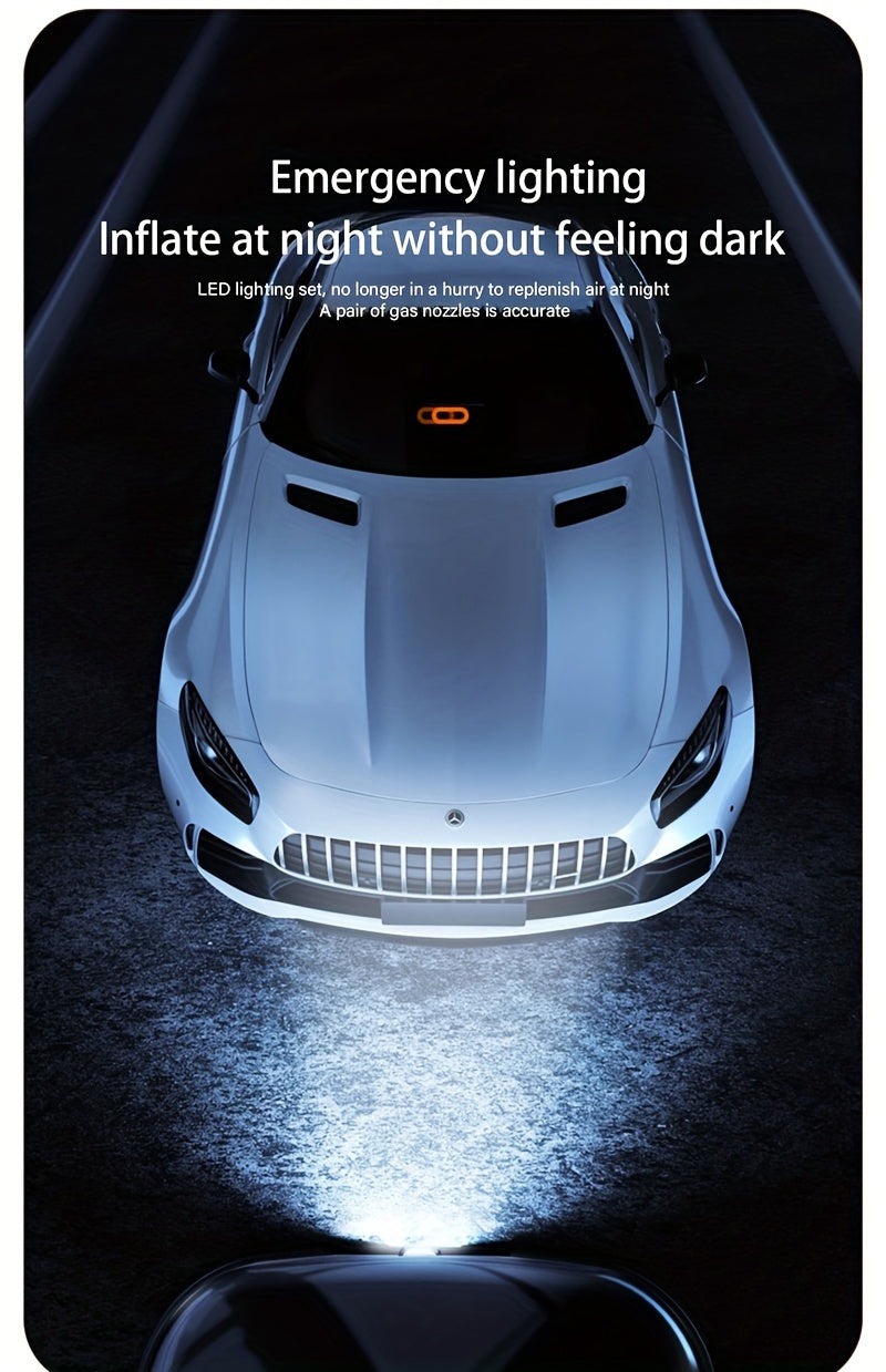 Portable Tire Inflator Digital - USB Rechargeable Air Compressor