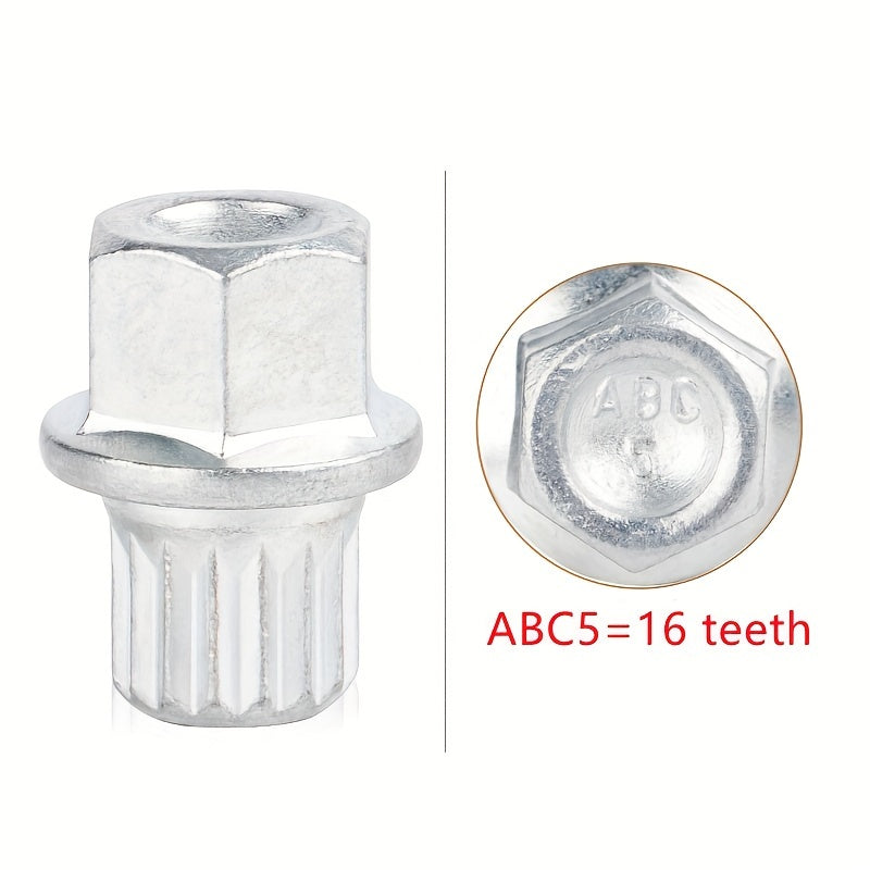 VW Audi Wheel Lock Socket Set - 21 Teeth Anti-Theft Tool ABC5=16 teeth