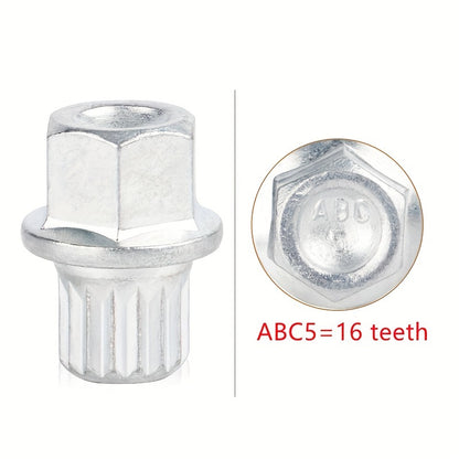 VW Audi Wheel Lock Socket Set - 21 Teeth Anti-Theft Tool ABC5=16 teeth