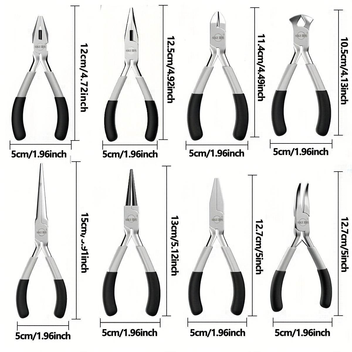 8-Piece Mini Pliers Set - Multifunctional Jewelry Making & Electronics Tool Kit
