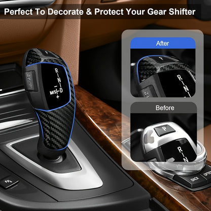 BMW Carbon Fiber Gear Shift Knob Cover - Interior Upgrade