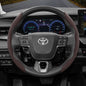 Toyota Winter Fleece Steering Wheel Cover - Ultra-Thin Anti-Slip for RAV4 Camry Corolla Mocha 2-Piece Set