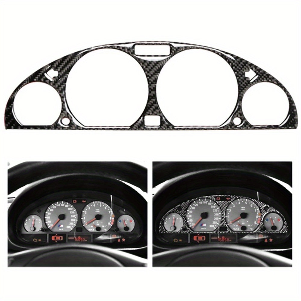 BMW E46 M3 Carbon Fiber Dashboard Sticker 1998-2005 - Realistic Instrument Panel Design