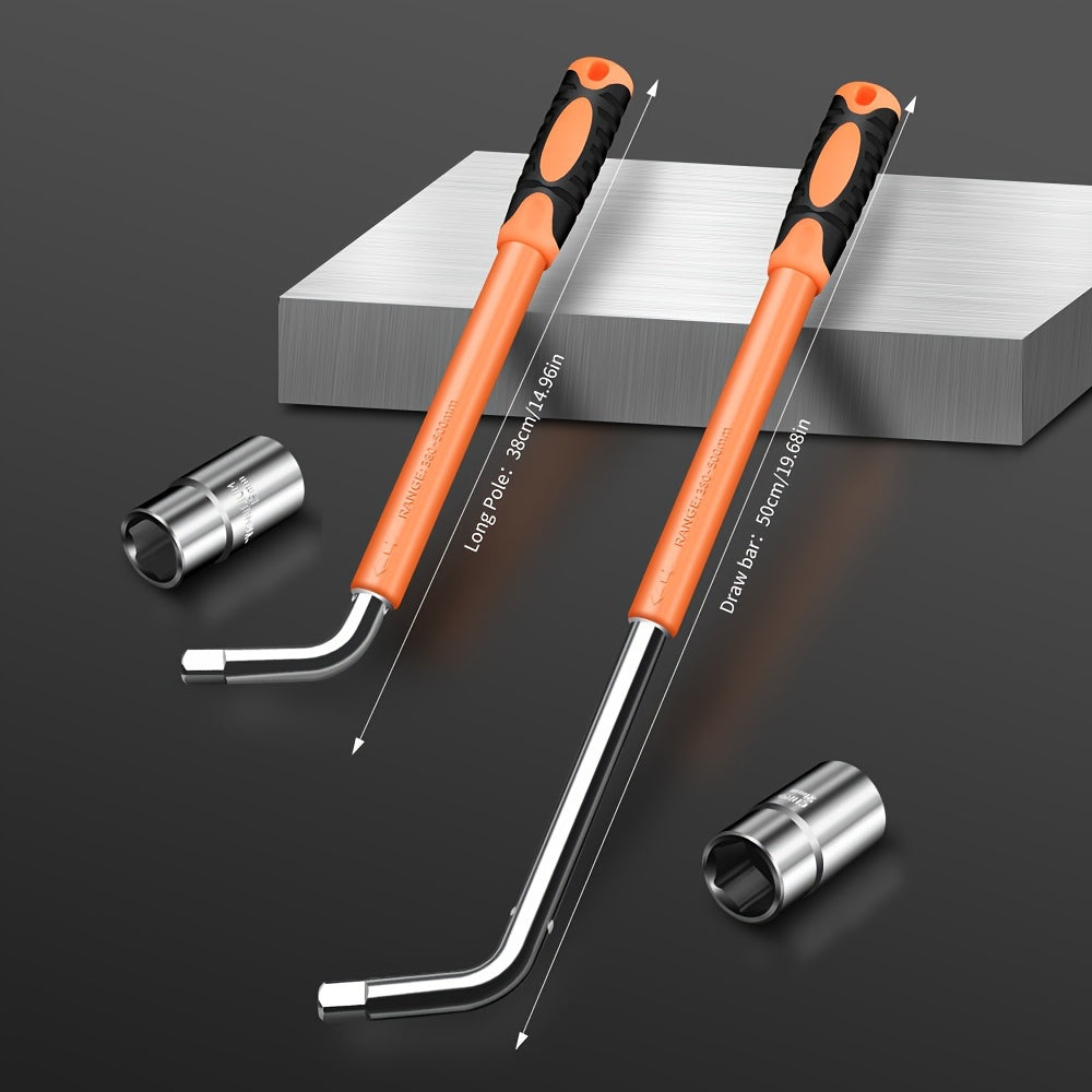 4-in-1 Telescoping Socket Wrench Set - Chrome Vanadium Steel Emergency Tool