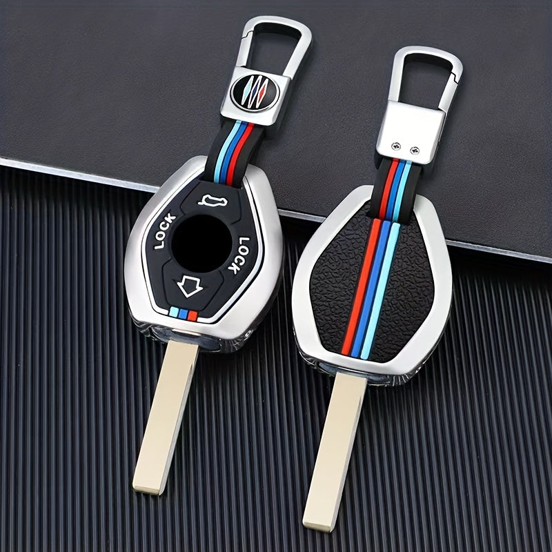 BMW Alloy Key Shell Case - X5 E53 X3 F83 E46 E39 Series 3 5 7 330i Z3 Z4 M5 325i Moonlight Silvery