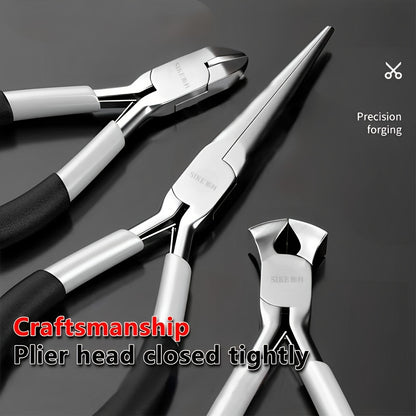 8-Piece Mini Pliers Set - Multifunctional Jewelry Making & Electronics Tool Kit